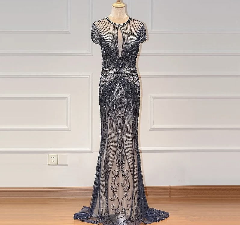  تفصيل فساتين سهره طويله