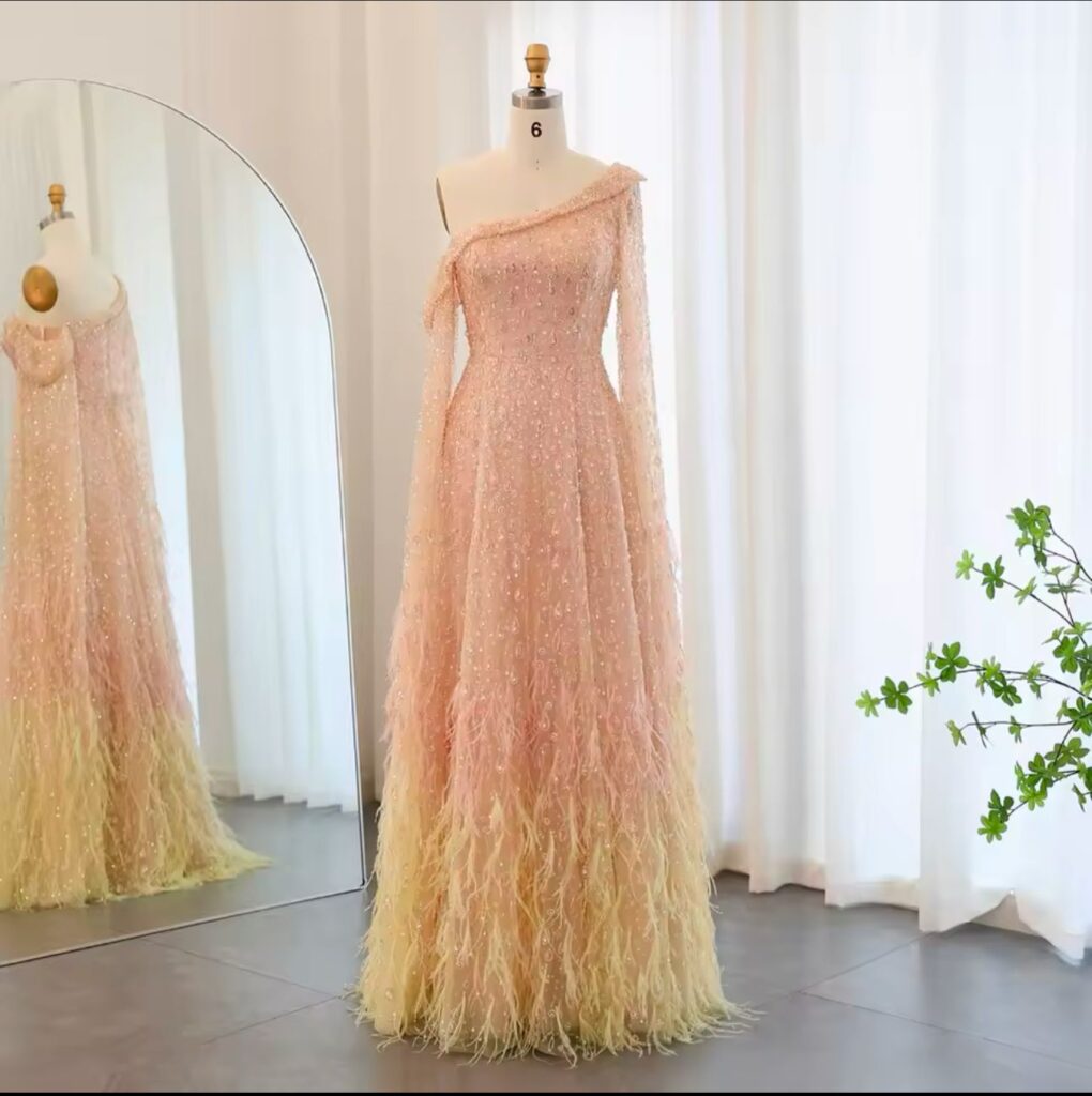  تفصيل فساتين سهره طويله